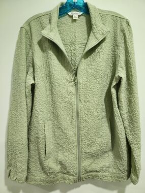 Essentials Women's Zip-Front Utility Jacket — Sage Green